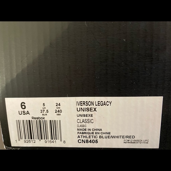 🎄New Allen Iverson Legacy Blue Basketball Athletic Shoes CN8405 Authentic - Picture 11 of 16